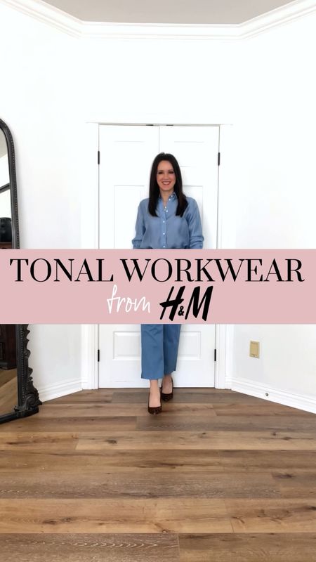 Tonal workwear from H&M.

Sizing:
Pants-size up, wearing 8 in all
Blue shirt-size down, xs
Pink, beige, polka dot-wearing small

Workwear | office looks | professional looks | business casual | monochromatic looks | blue shirt | pink office look | leopard heels | black heels | pumps 



#LTKunder50 #LTKunder100 #LTKworkwear