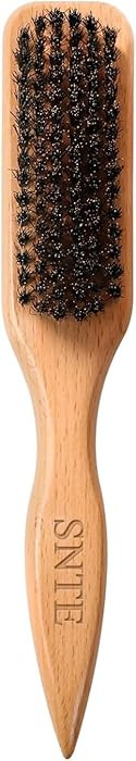 Boar Bristle Slick Back Hair Brush - Smooths Flyaways, Frizz Control - Soft Smoothing Hairbrush t... | Amazon (US)