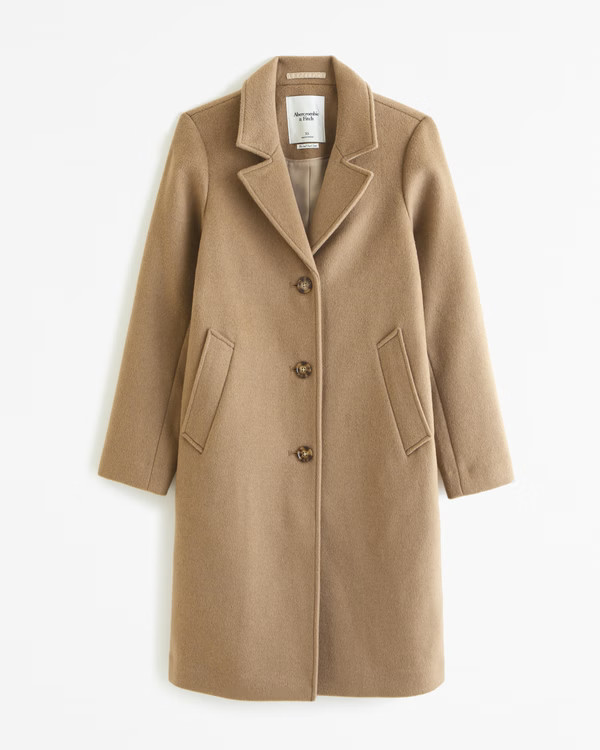 Wool-Blend Dad Coat | Abercrombie & Fitch (US)