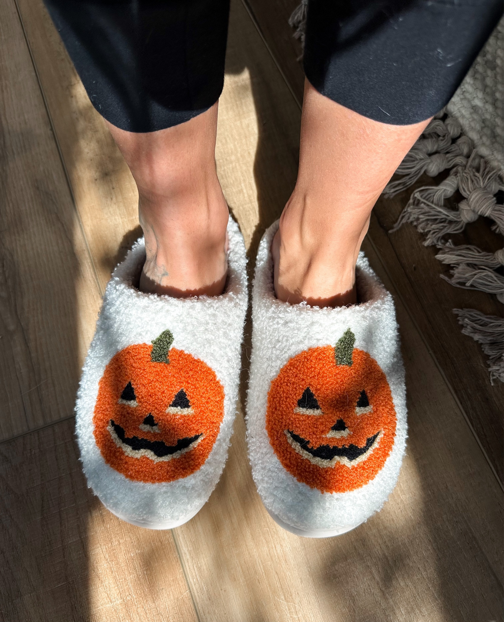 Under $10! The cutest Halloween comfy cozy spooky season slippers! Perfect for lounging around the house this Fall. Fits true to size, if in between size up. Love the ivory white but Also available in black. #spookyseason #halloween #spookyszn

#LTKHoliday #LTKHalloween #LTKsalealert