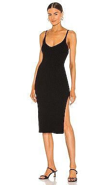 Line & Dot Mariah Ribbed Sweater Dress in Black from Revolve.com | Revolve Clothing (Global)