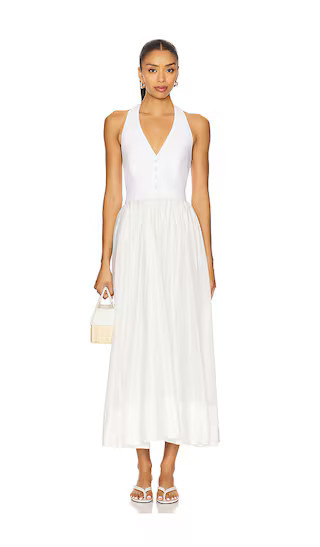 Camila Coelho Lino Midi Dress in Ivory. - size XXS (also in XS) | Revolve Clothing (Global)