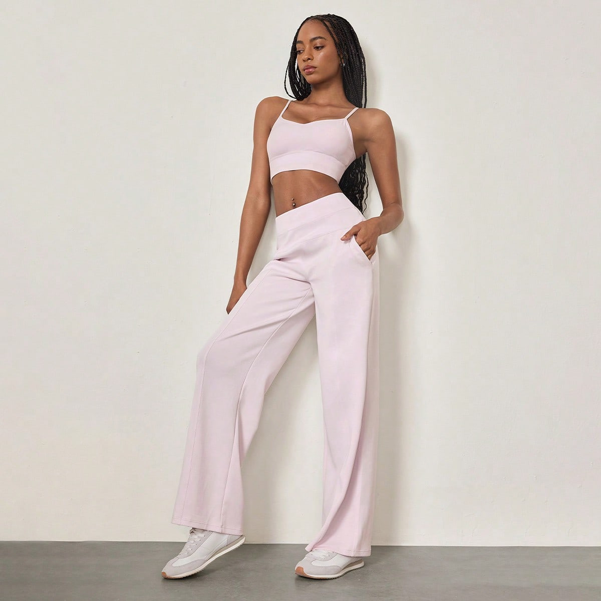 GLOWMODE wide leg pants  | SHEIN