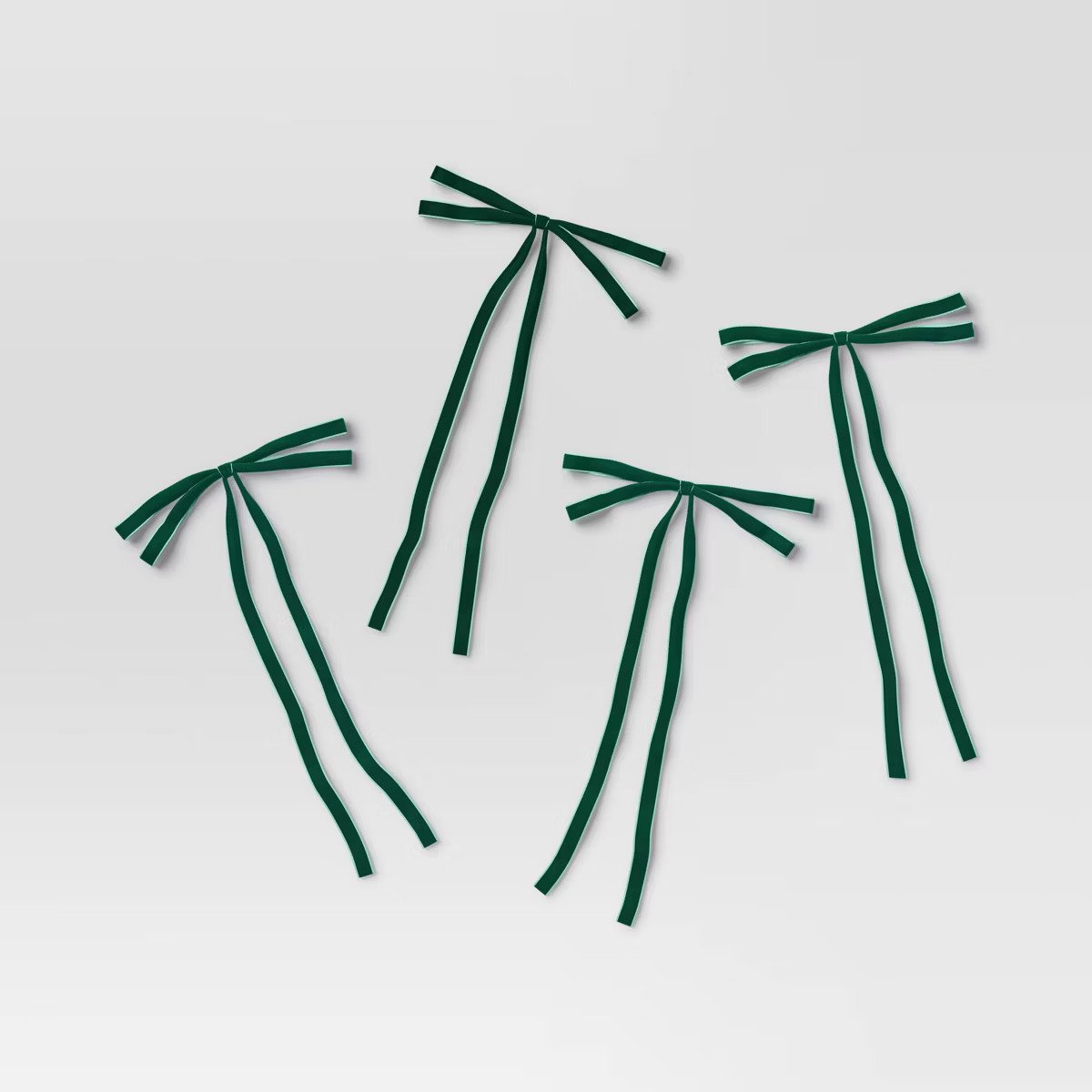 4ct Christmas Fabric Bows Emerald Green - Wondershop™ | Target