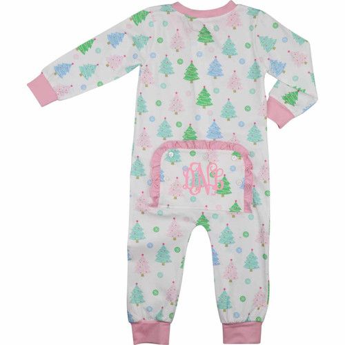 Pastel Christmas Tree Zipper Pajamas  - Shipping Mid-November | Cecil and Lou