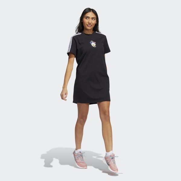 Floral 3-Stripes Graphic Tee Dress | adidas (US)