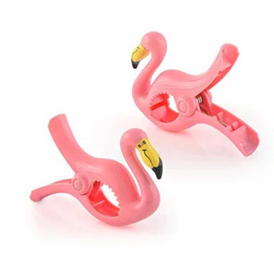 SunSecure Flamingo Beach Towel Clips - Perfect for Beach Chairs, Patio, and Poolside Use (2 Pack) | Wayfair North America