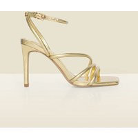 SOSANDAR Metallic Strappy Stiletto Heel Sandals Gold | Marks & Spencer (UK)