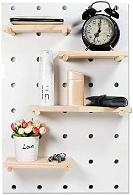 Wood Peg Board - White Pegboard Wall Organizer - Peg Boards for Walls - Craft Room Organizers and... | Amazon (US)