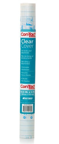Con-Tact Brand Clear Adhesive Protective Liner to Cover Books and Documents, 13.5-Inches x 5-Feet (0 | Amazon (US)