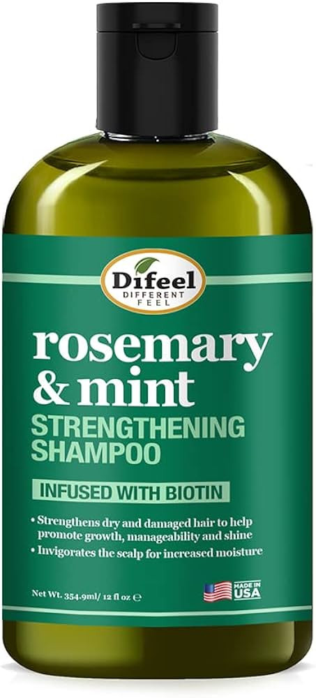 Difeel Rosemary Mint Strengthening Shampoo with Biotin 12 oz. - Made with Natural Rosemary Oil fo... | Amazon (US)