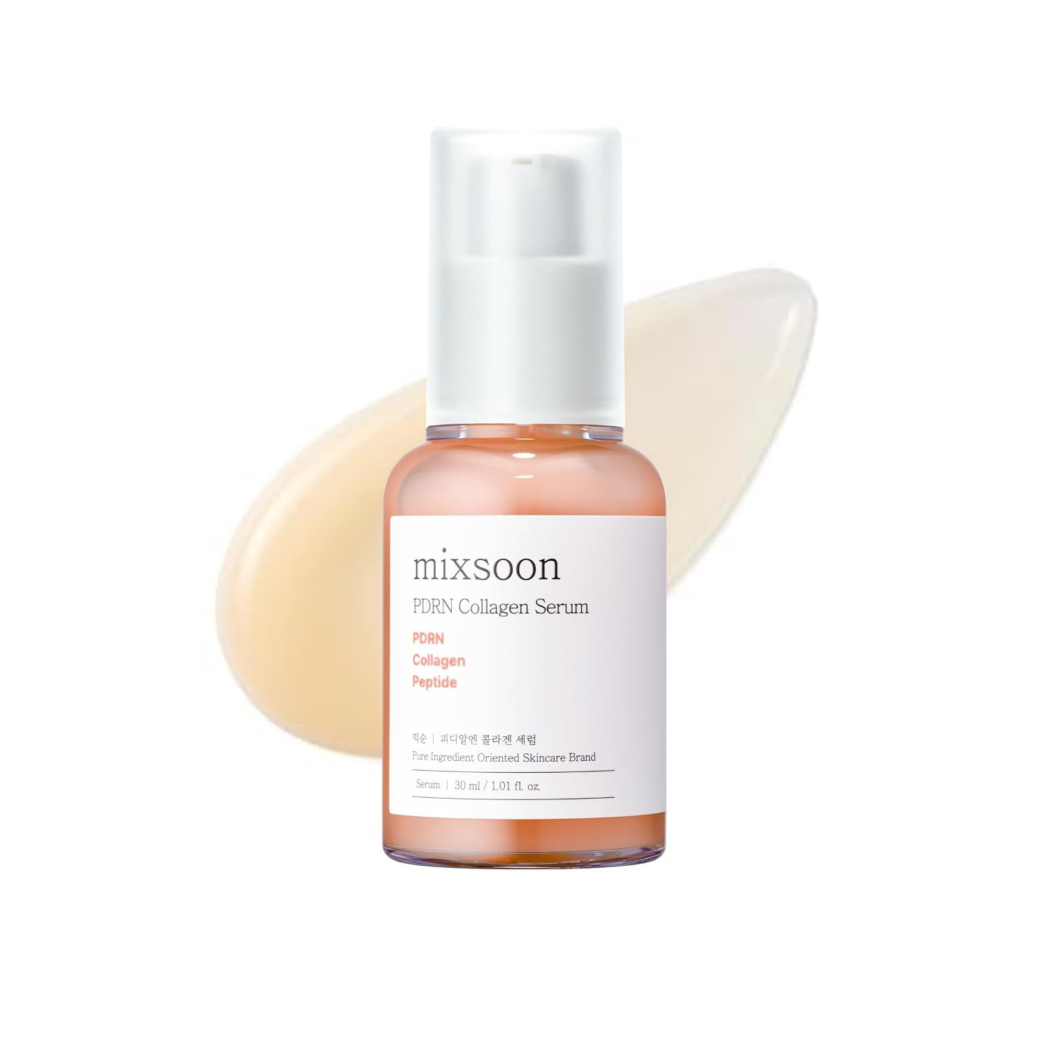 mixsoon PDRN Collagen Serum -Firming, Hydrating and Revitalizing for Face, Lightweight Peptide Hydrating Moisturizer 30ml / 1.01 fl.oz. Korean Glass Skin Care | Amazon (US)