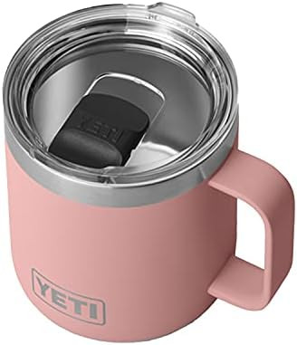 YETI Rambler 14 oz Mug, Vacuum Insulated, Stainless Steel with MagSlider Lid, Sandstone Pink | Amazon (US)
