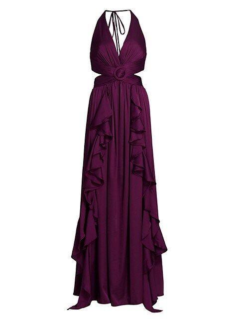 Ruffle Cutout Gown | Saks Fifth Avenue