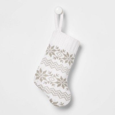 Mini Fair Isle Christmas Stocking Ivory - Wondershop™ | Target