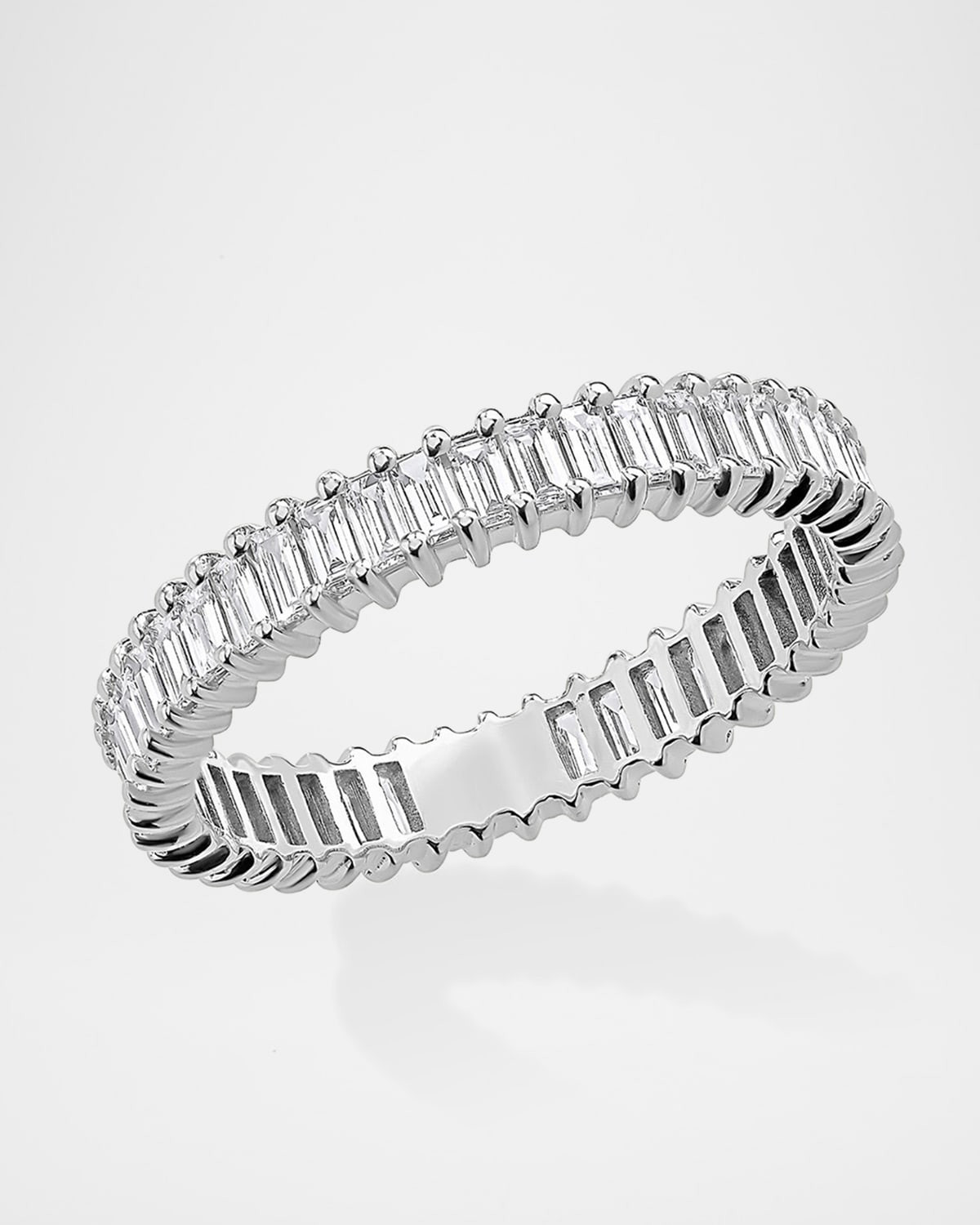14K Gold Baguette Diamond Double Eternity Band Ring | Neiman Marcus