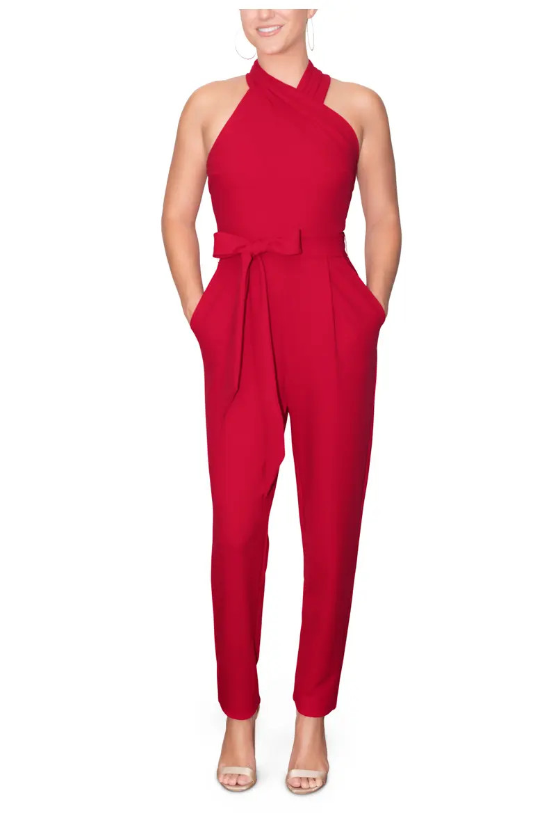 Harland Crossover Halter Jumpsuit | Nordstrom