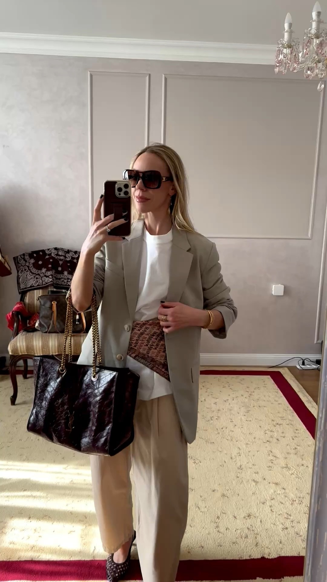 Business casual workwear, scarf worn as belt, summer workwear, pleated cropped pants, braided slingback heels, style over 40

#LTKWorkwear #LTKOver40 #LTKSeasonal