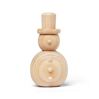 Christmas Craft Snowman Turned Wood Base - Mondo Llama™ | Target