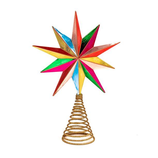 Packed Party 'Oh Christmas Tree' Star Burst Topper, Bright Multi-Color Star Burst - Walmart.com | Walmart (US)