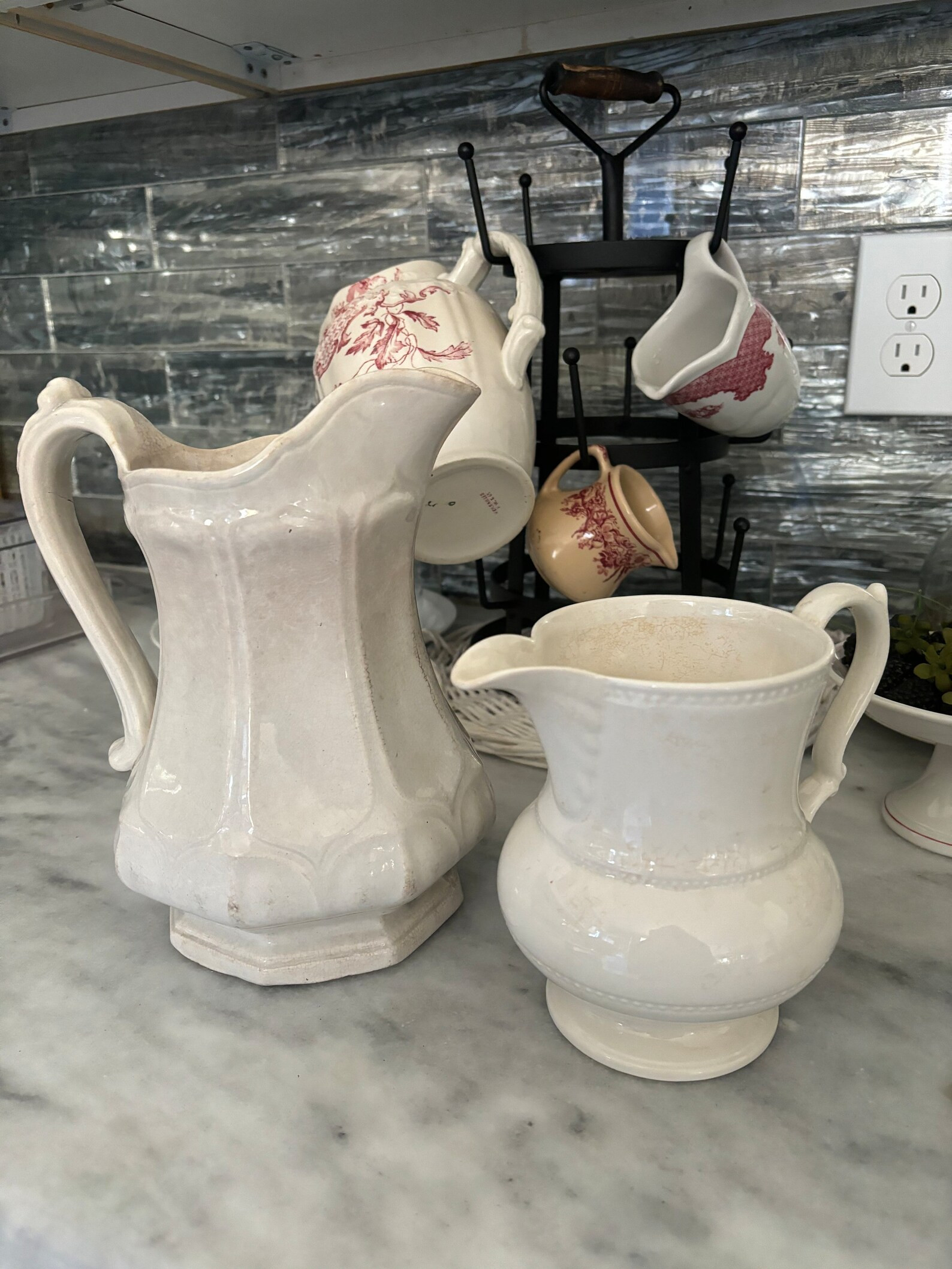 Antique Ironstone Pitchersmaller Size - Etsy | Etsy (US)