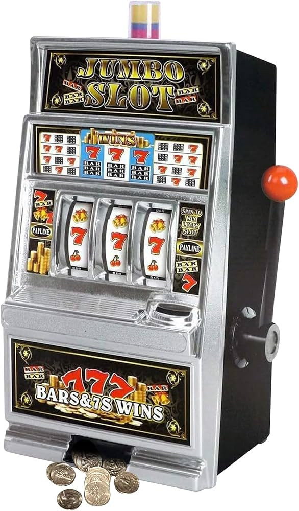 Jumbo 15" Slot Machine Coin Bank | Casino Toy Slots Piggy Bank | Flashing Lights and Jackpot Soun... | Amazon (US)