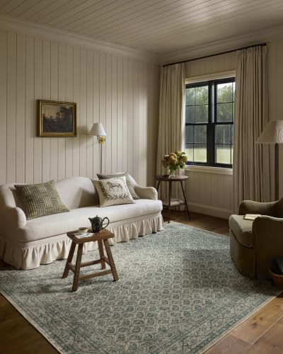 Loloi Chris Loves Julia Ramona Bone/Teal 2'-6" x 7'-6" Runner Rug | Amazon (US)