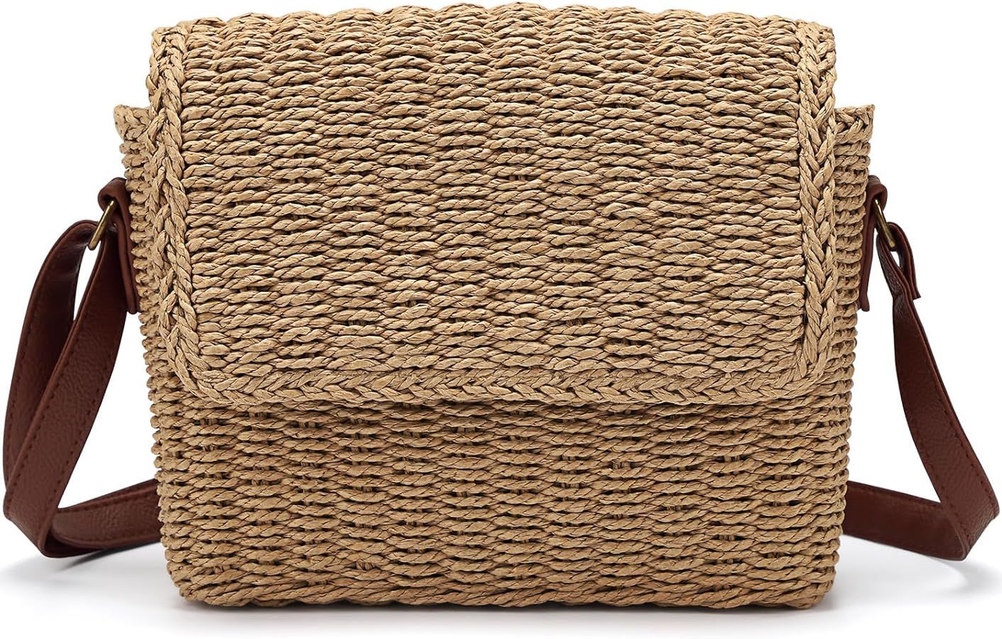 Straw Clutch Bags for Women Shoulder Bag Crossbody Bag Summer Beach Straw Bag Hand-Woven | Amazon (CA)
