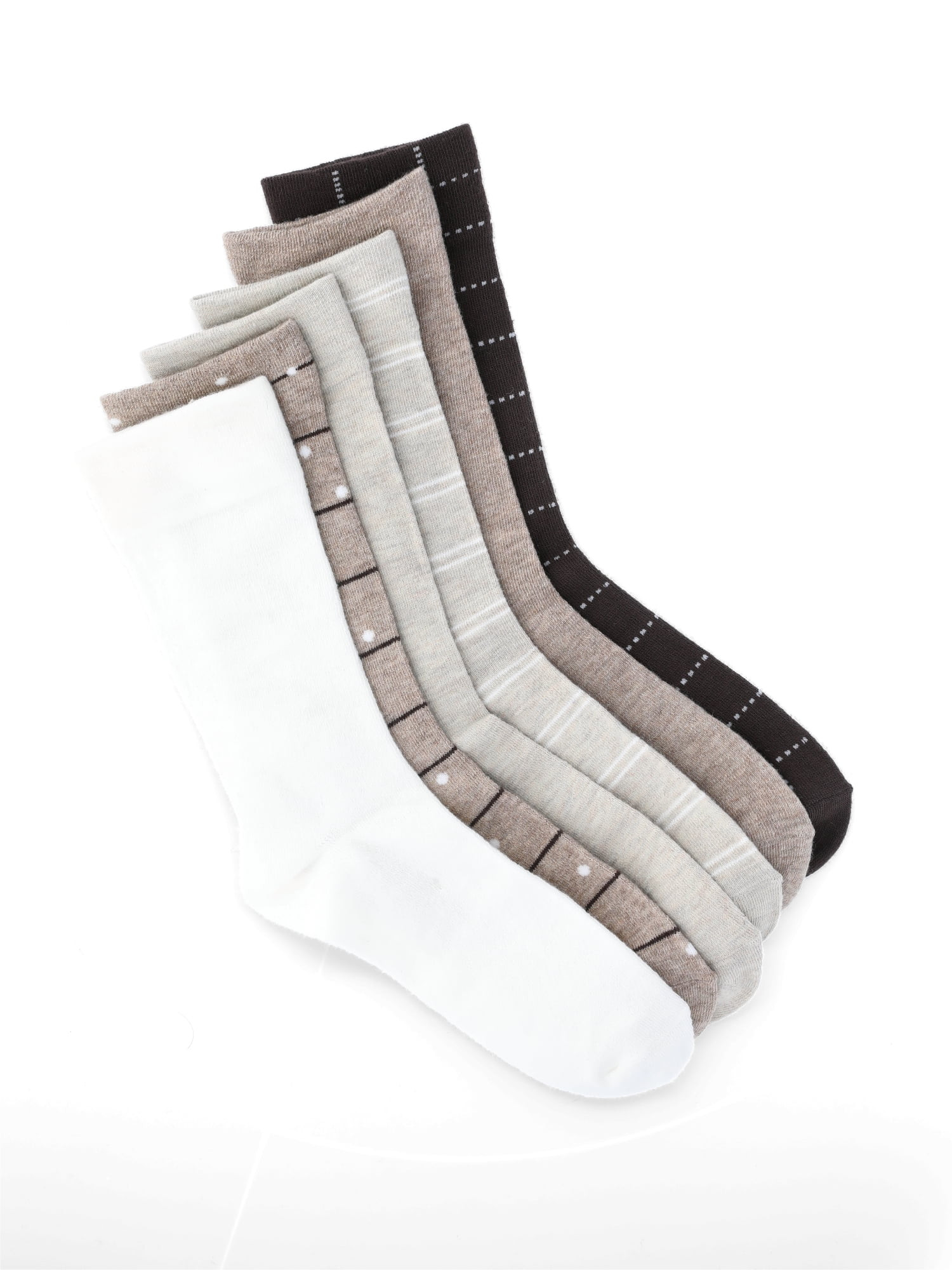 Joyspun Women's Essentials Crew Dress Socks, 6-Pack, Fits Shoe Sizes 4-10 | Walmart (US)