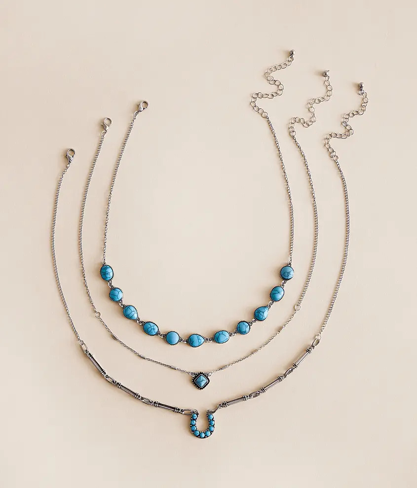 3 Pack Western Necklace Set | Buckle