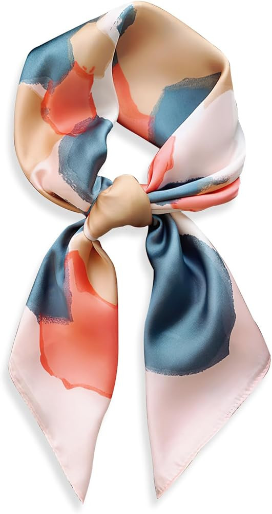 vimate Head Scarf for Women Hair 27'' Square Satin Silk Feeling Bnadana Neck Scarf Handbag Access... | Amazon (US)