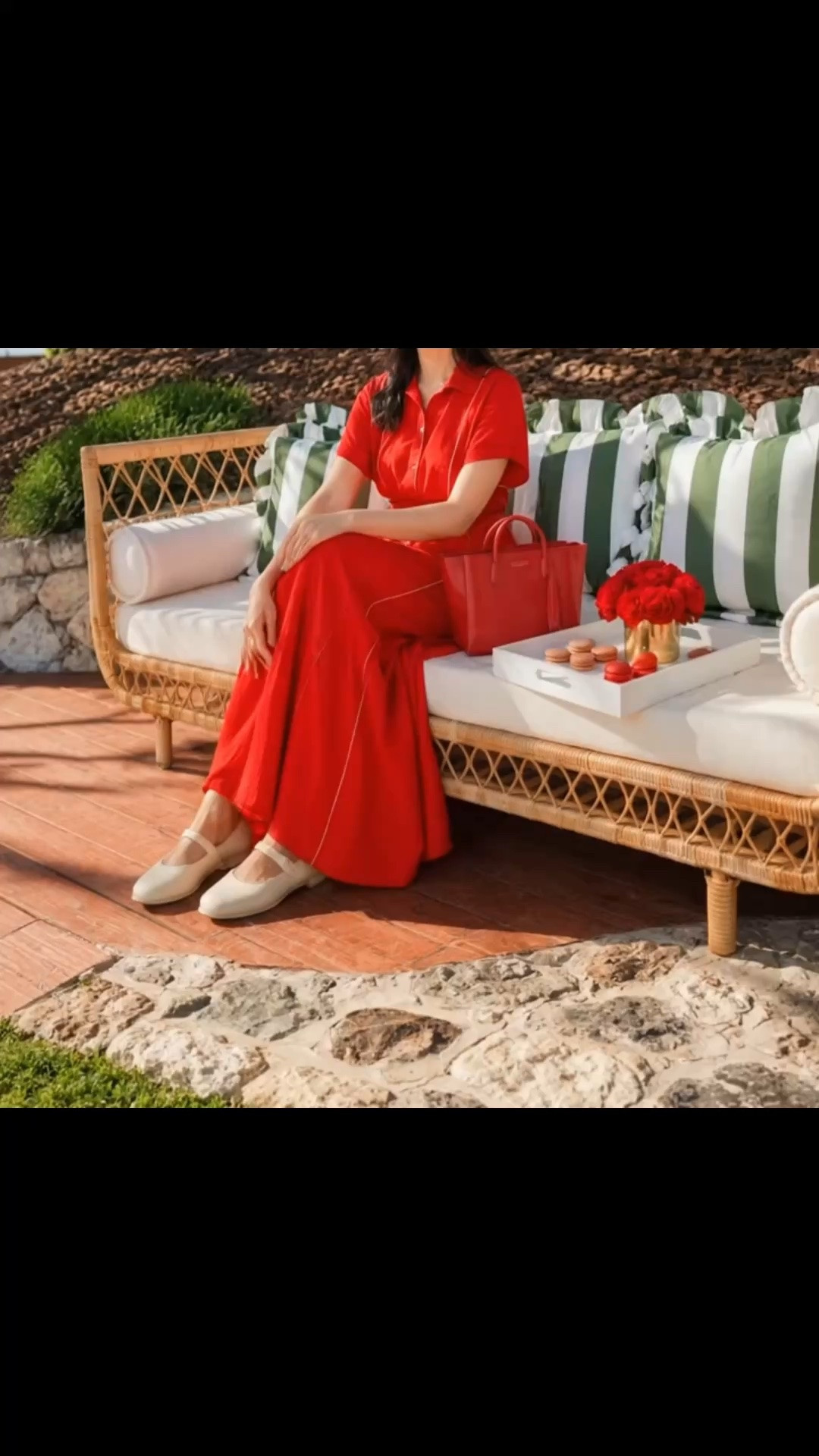 Weekend plans? Lounging right here ❤️

This Serena & Lily outdoor daybed creates such an inviting place to relax and enjoy a sunny afternoon. I love how the airy open-weave frame feels light and elegant, while the green-and-white striped pillows and bold red accents bring the entire setting to life.

Add a tray of macarons, a beautiful drink, and nowhere else to be—this is my kind of weekend outdoor living.

#WeekendPlans #WeekendMood #SerenaAndLily #OutdoorLiving #OutdoorLounge #OutdoorDaybed #OutdoorFurniture #PatioStyle #CoastalStyle #WovenFurniture #SummerStyle #LTKHome #LTKdayinmylife

#LTKdayinmylife #LTKHome
