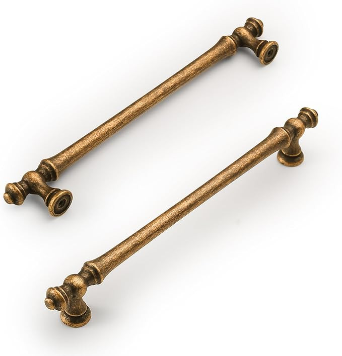 Amerdeco 10 Pack Antique Brass Cabinet Pulls 7.5 Inch(192mm) Hole Center Cabinet Hardware Kitchen... | Amazon (US)