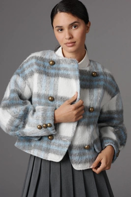 Maeve Plaid Wool Blend Jacket | Anthropologie (US)