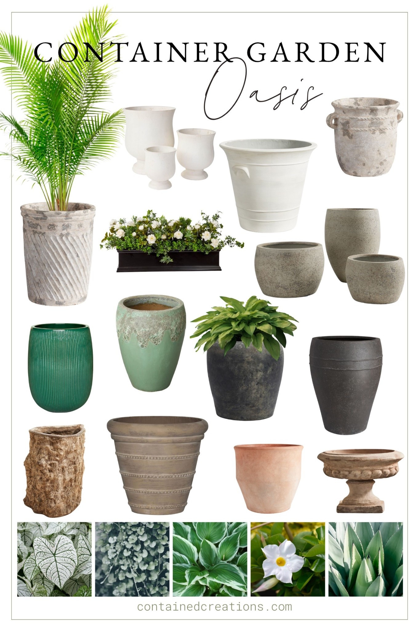 Create a relaxing patio, balcony, or backyard with the timeless color palette of green + white 🌿🤍