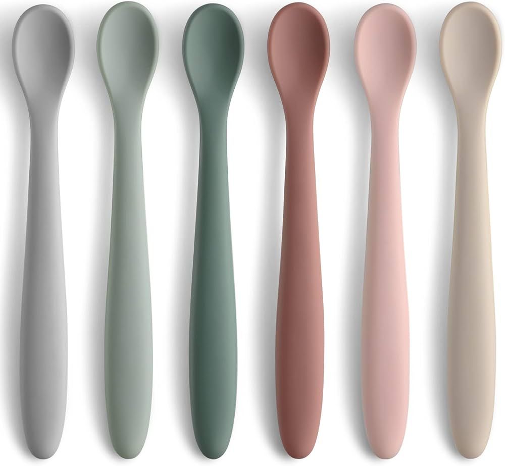 6-Piece Silicone Feeding Spoons for First Stage Baby and Infant, Soft-Tip Easy on Gums I Training... | Amazon (US)