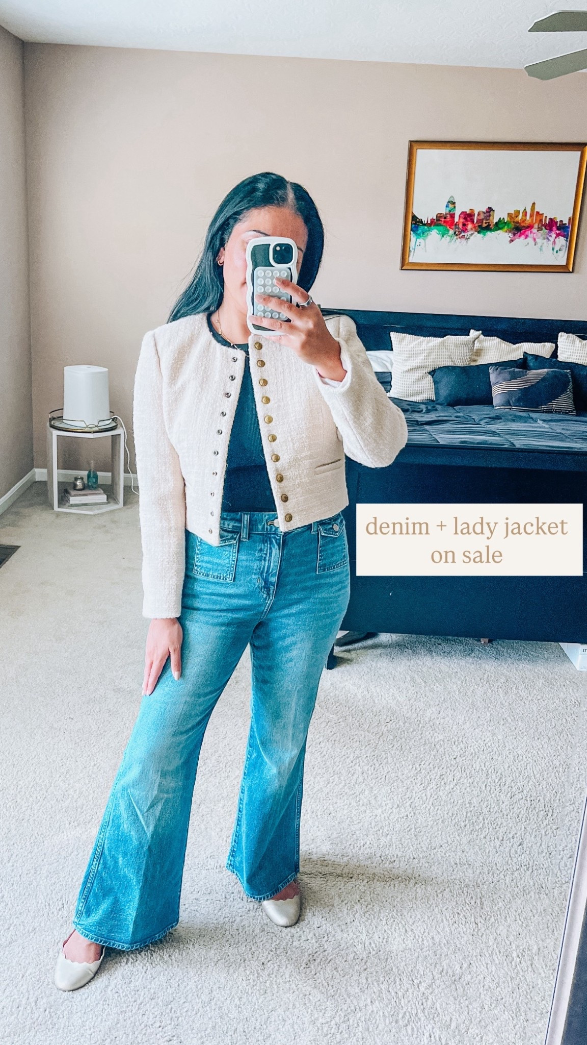 Jcrew lady jacket (size 6, size up for looser fit)
Jcrew flare jeans (29P, sized up in waist but will stretch so you could take your normal size)
Jcrew sale


#LTKSaleAlert #LTKFindsUnder100 #LTKootd