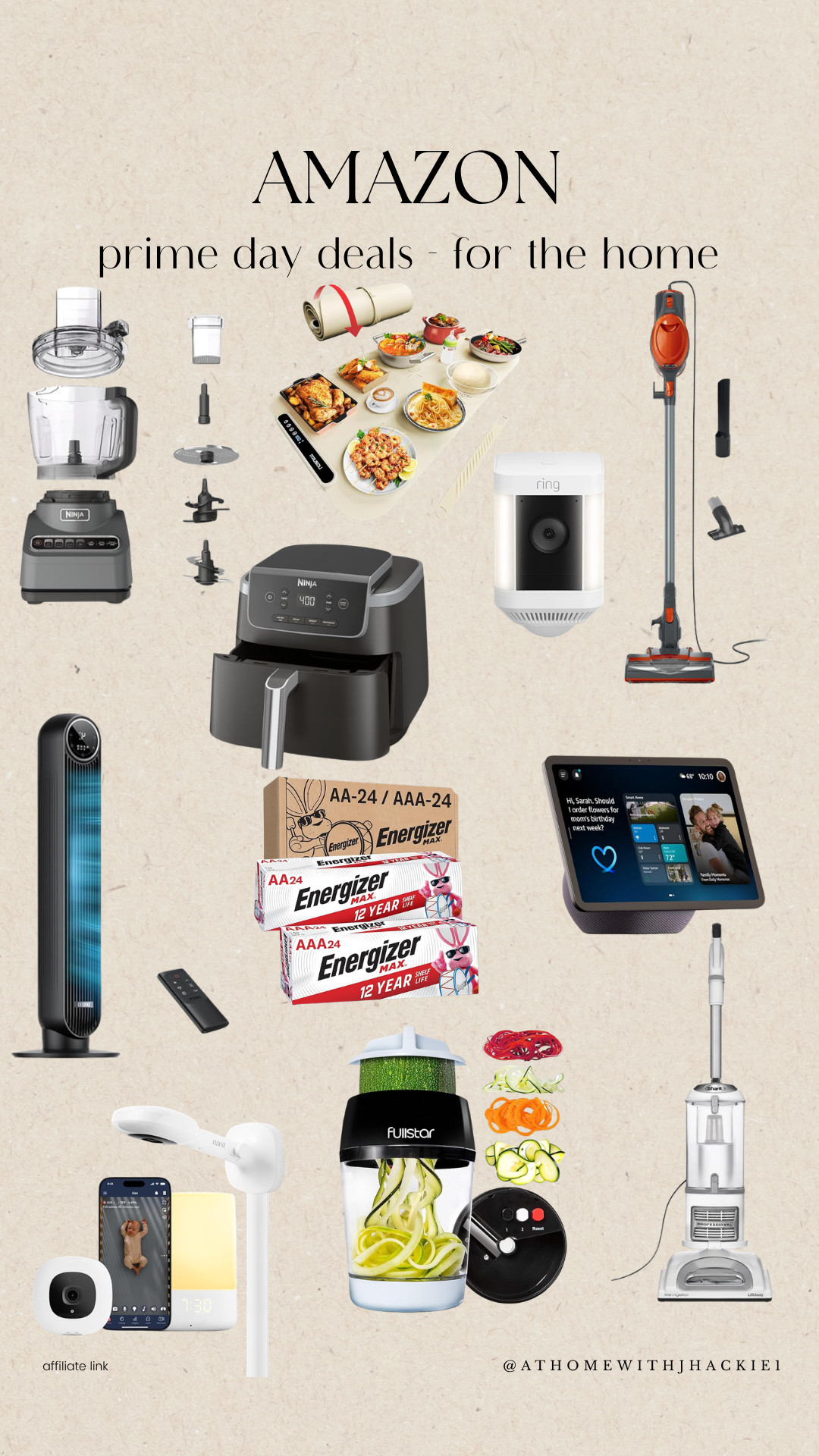Amazon Prime Day Deals – For the Home (Appliances & Tech)
Amazon Prime Day deals, home essentials, Ninja blender, Ninja air fryer, cordless vacuum, stick vacuum, Ring camera, Echo Show, tower fan, baby monitor, rechargeable batteries, kitchen gadgets, spiralizer, meal prep tools, smart home devices, home organization, cleaning tools, household essentials, Amazon tech deals, kitchen appliances, Prime Day finds

#LTKSaleAlert