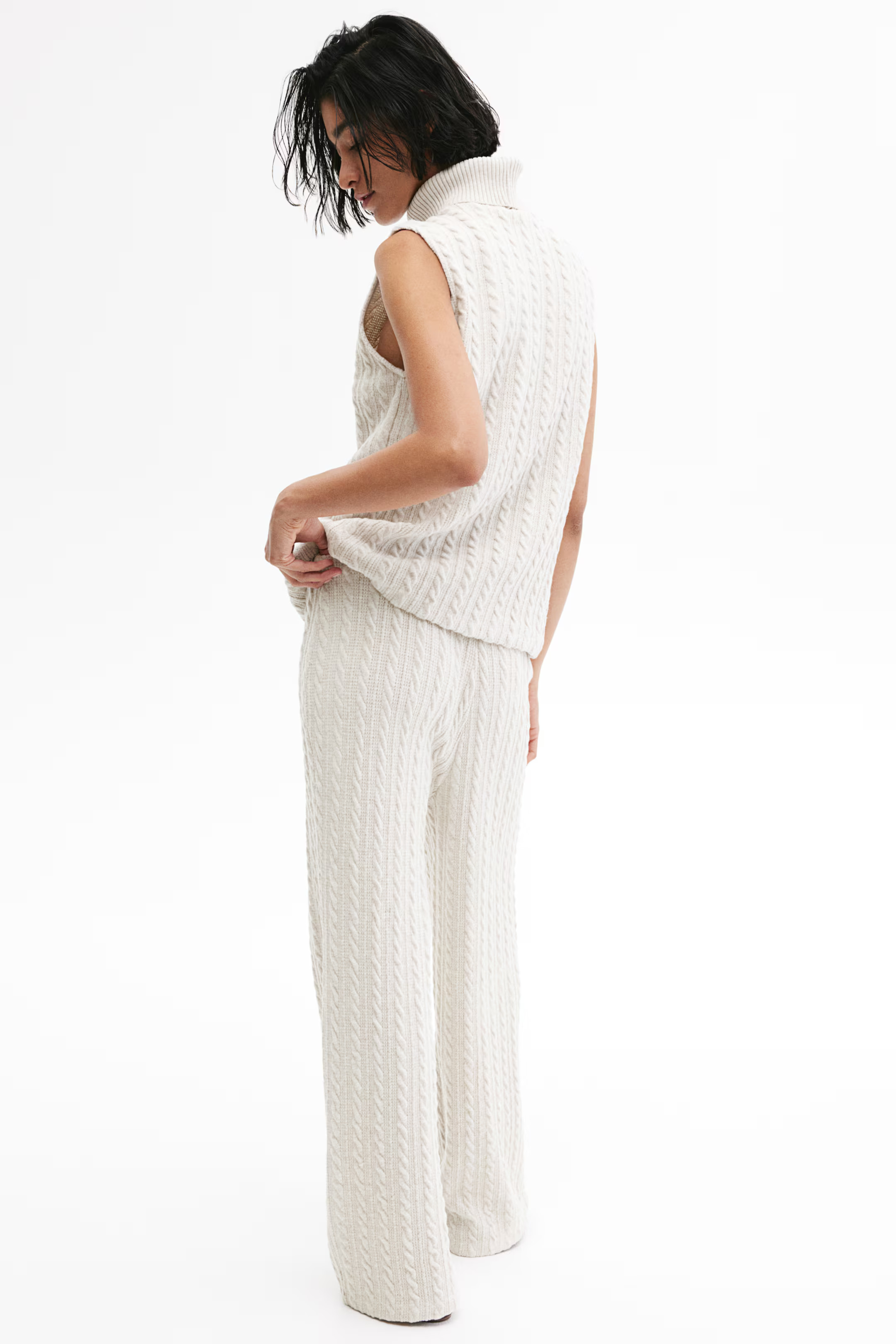 Cable-knit trousers | H&M (UK, MY, IN, SG, PH, TW, HK)
