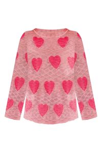 Wonderful Tonight Pink Heart Sweater | Pink Lily