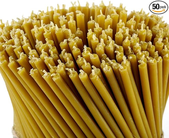 Danilovo Pure Beeswax Candles - No-Drip, Smoke-Less, Tall, Thin Taper Candles – Decorative Cand... | Amazon (US)