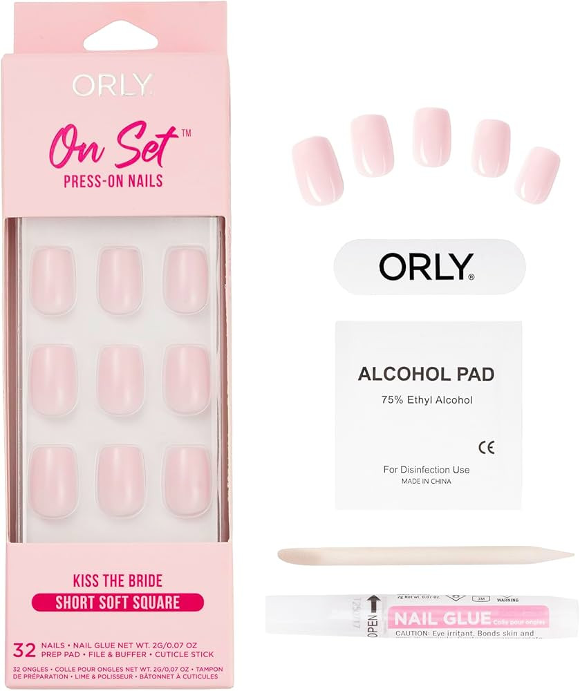 ORLY Press On Nails | Almond, Square, French Tip, Short, Long Designs (Kiss the Bride (Short Soft... | Amazon (US)