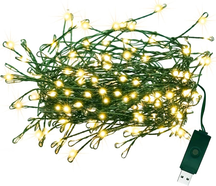 USB Fairy Lights Plug in, Outdoor Twinkle Firecracker String Lights with Timer and 8 Modes, 20ft ... | Amazon (US)