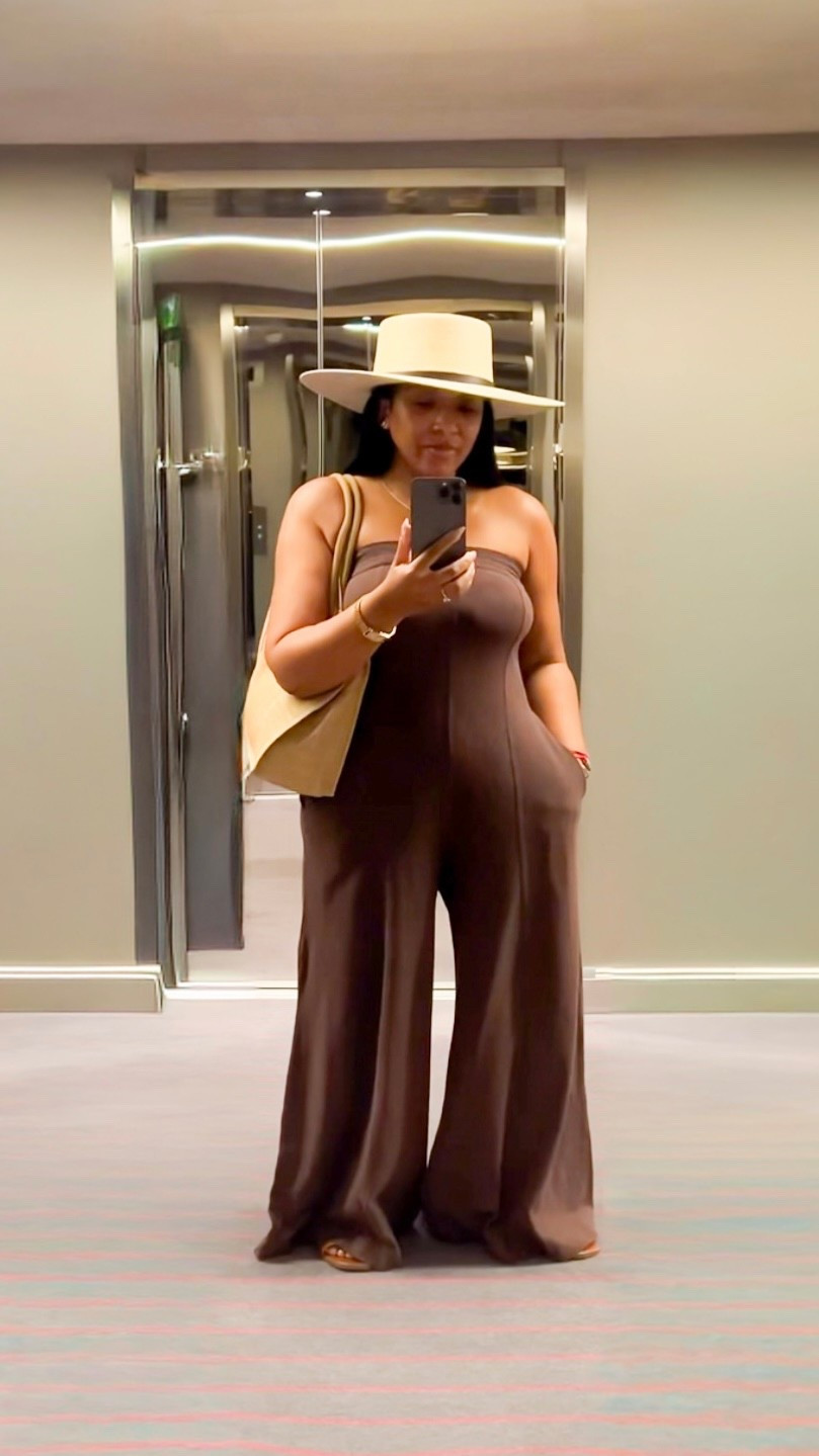 Free People Strapless Jumpsuit 
Size: S
Simple Vacation Look


#LTKOver40 #LTKMidsize