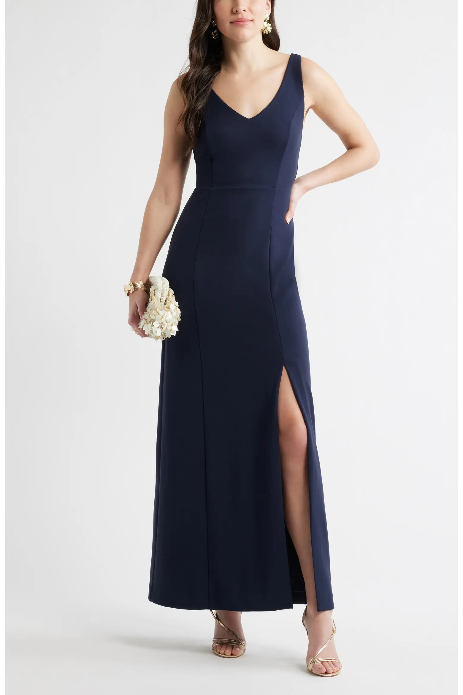 Seamed Cotton Blend Sheath Gown (Women) | Nordstrom | Nordstrom