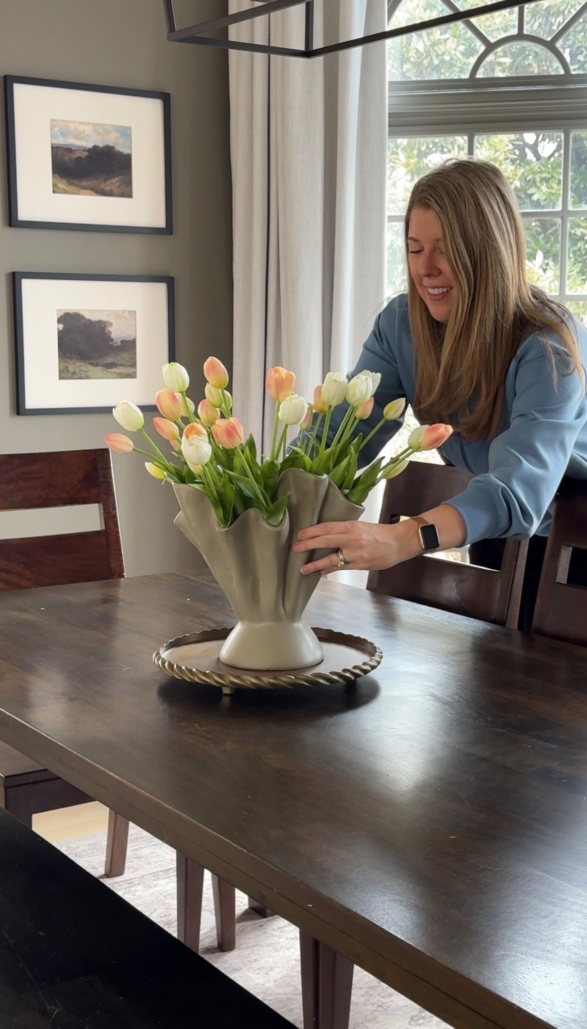 These are the PRETTIEST faux tulips! They feel so realistic and I love that some are open and some are closed. The vase makes a statement too!

#LTKSeasonal #LTKHome