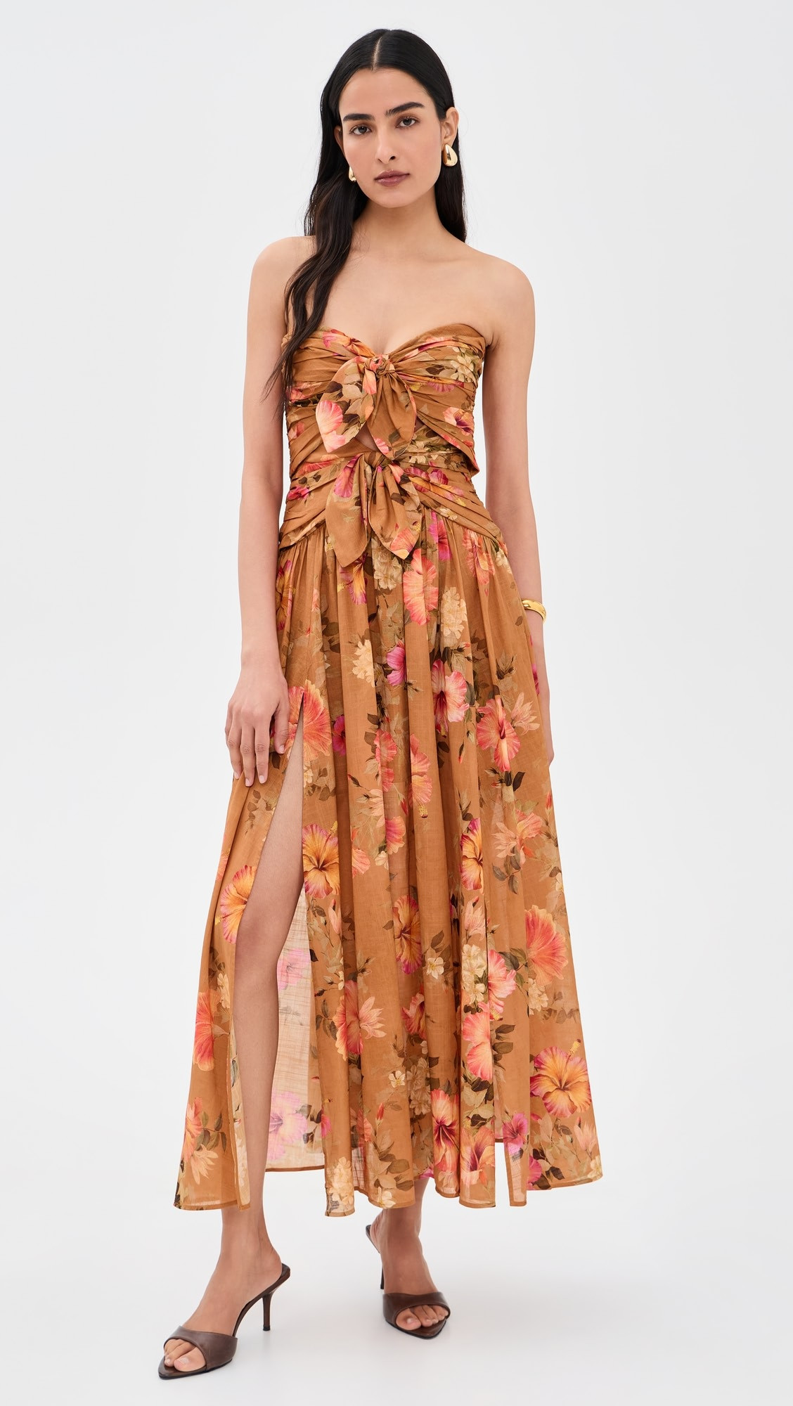 Zimmermann Mahon Tie Front Midi Dress | Shopbop | Shopbop