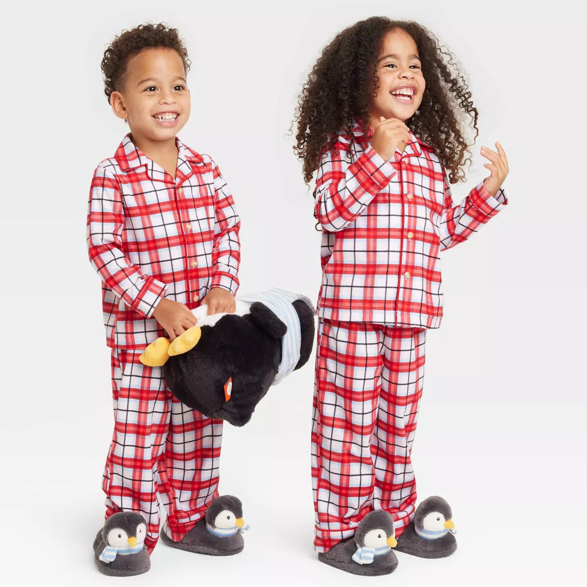 Toddler Plaid Holiday Matching Family Pajama Set - Wondershop™ White 12M | Target
