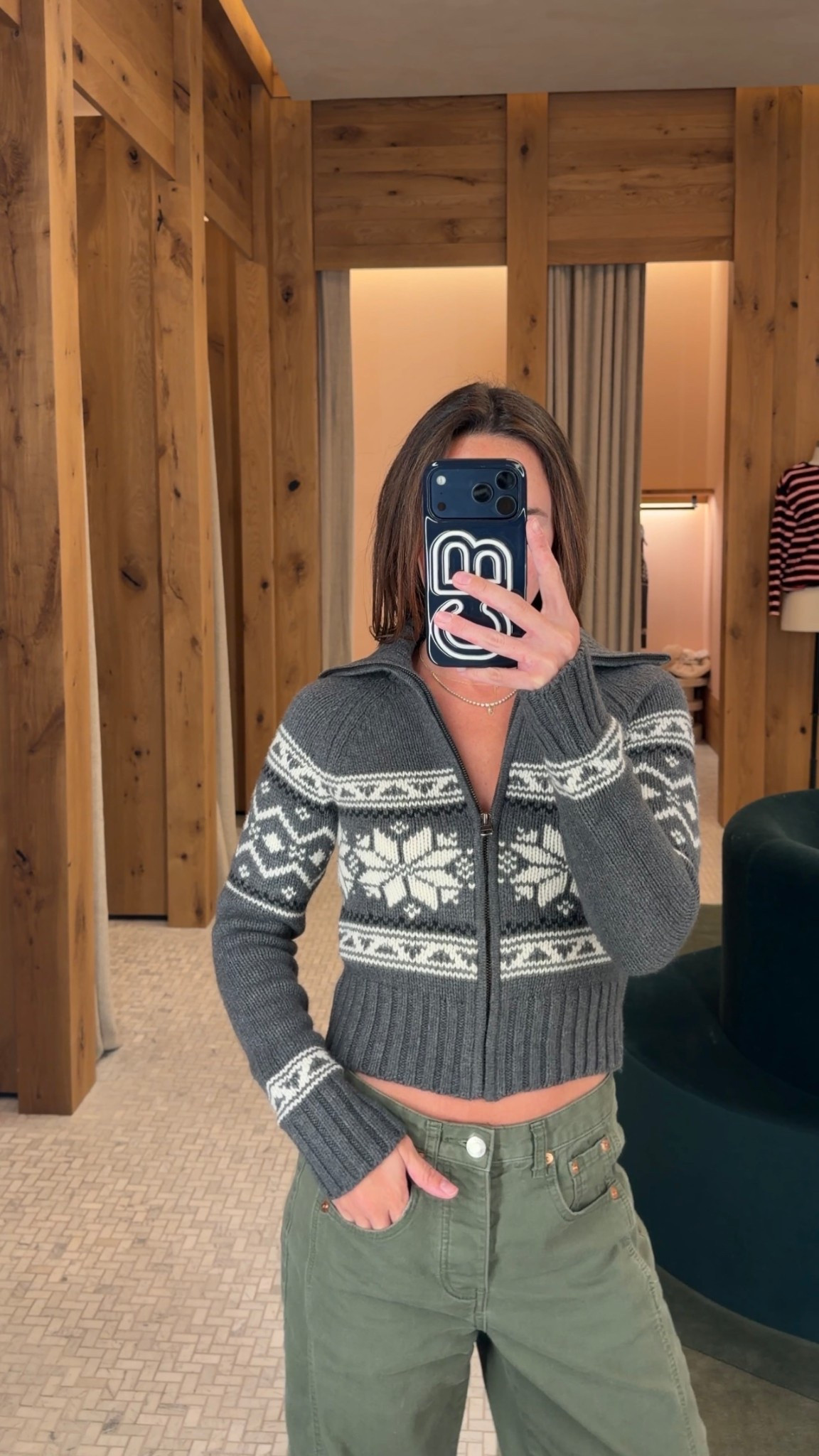 Wearing XS! Picturing it with black jeans and boots