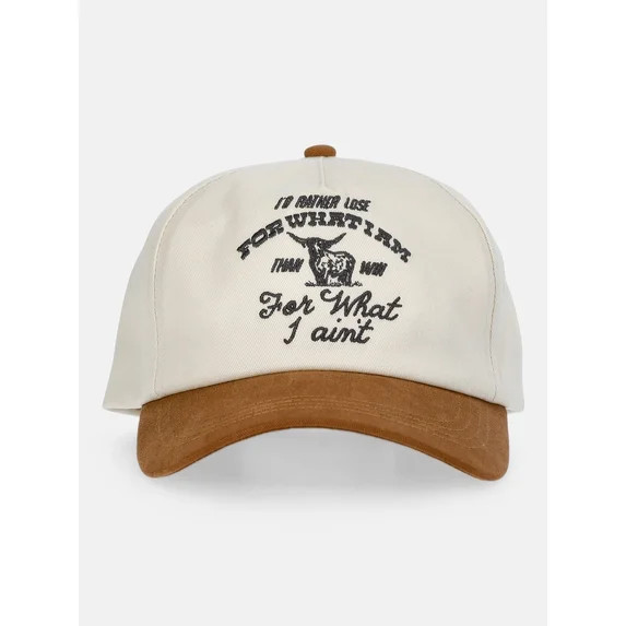 Kacey Lee Men's Embroidered Hat, Cream | Walmart (US)